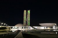 Congresso é iluminado com frases sobre veganismo e causa animal