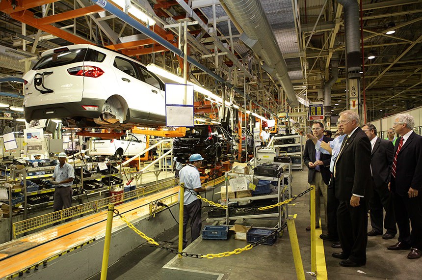 Fábrica da Ford em Camaçari (BA): uma das três unidades da empresa no país, que serão fechadas