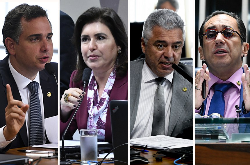 Até o momento, Rodrigo Pacheco (DEM-MG), Simone Tebet (MDB-MS), Major Olimpio (PSL-SP) e Jorge Kajuru (Cidadania-GO) disputam a presidência da Casa; eleições acontecem no início de fevereiro