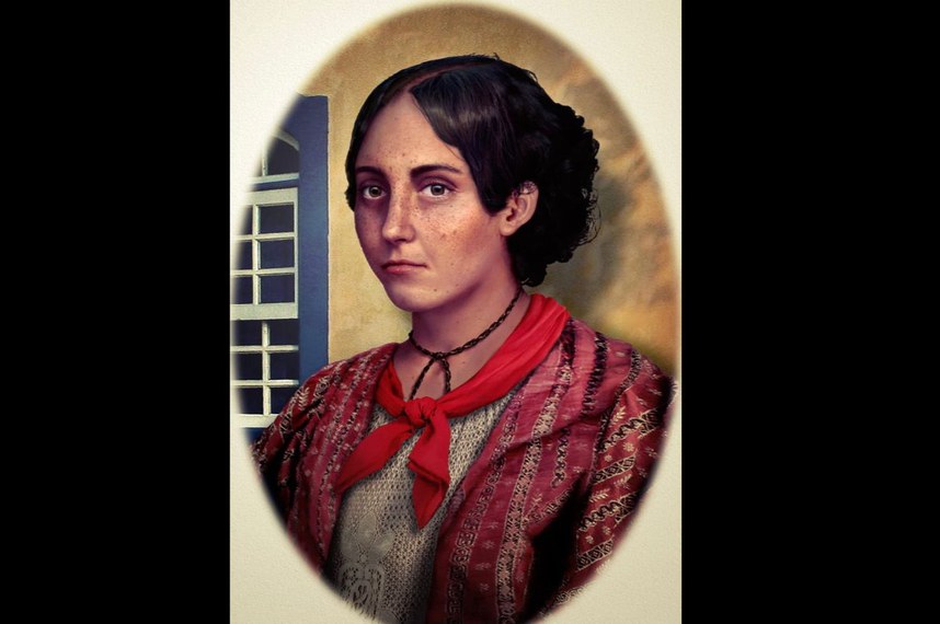 Anita Garibaldi nasceu em Laguna, Santa Catarina, e participou da Guerra dos Farrapos, no Brasil, e na luta pela unificação da Itália