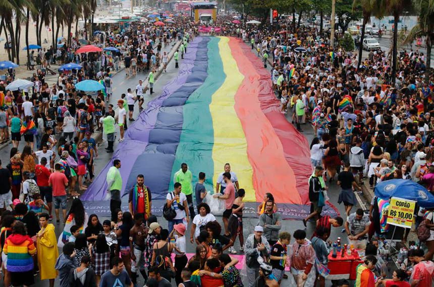 Parada do Orgulho LGBTI realizada em 2019 no Rio de Janeiro