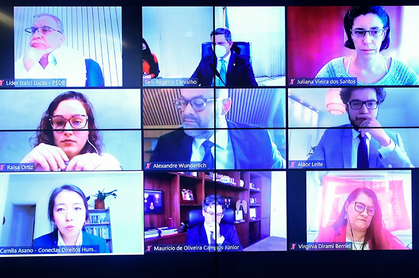 Especialistas em direito penal participam do debate virtual com senadores