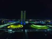 Iluminação especial do Congresso homenageia estado de Tocantins