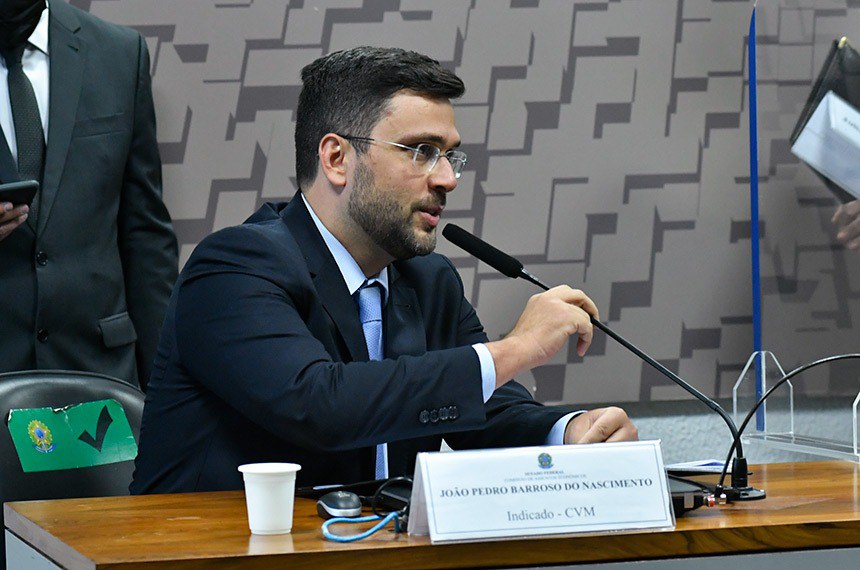 O advogado João Pedro Barroso do Nascimento, indicado para presidir a CVM, fala à CAE