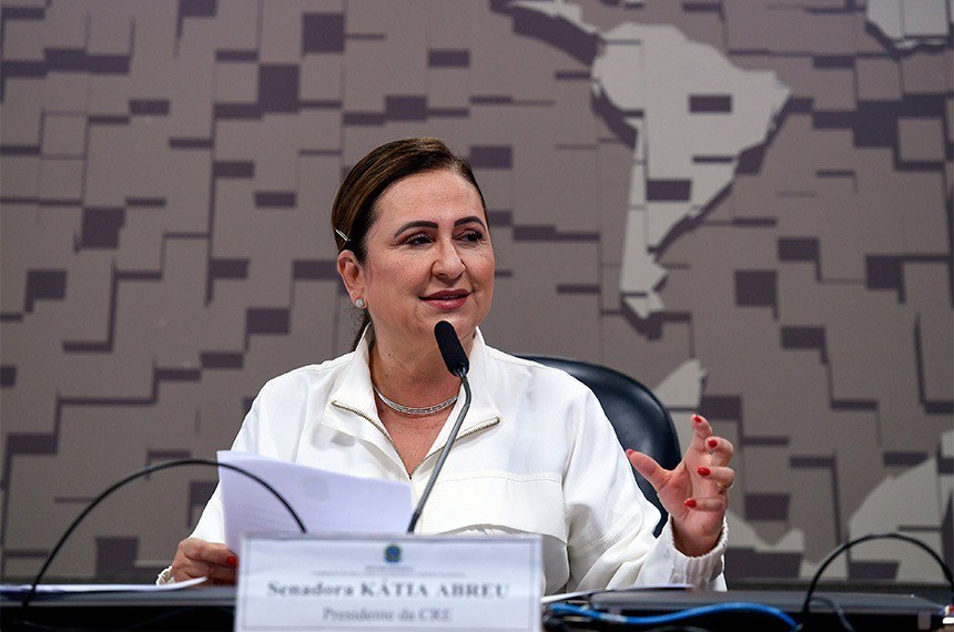 Senadora Katia Abreu (PP-TO), presidente da Comissão de Relações Exteriores (CRE)