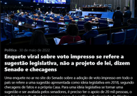 É falso que Rodrigo Pacheco acatou projeto do "voto auditável"