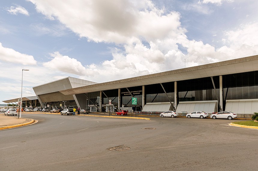 Terimnal do Aeroporto Internacional Marechal Rondon, em Cuiabá (MT)  Foto:Arne Müseler