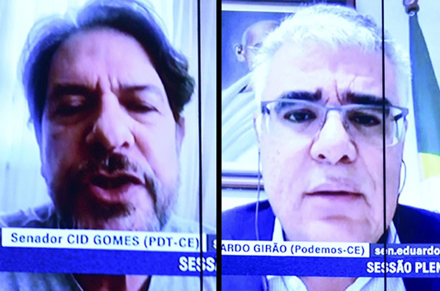 Cid Gomes e Eduardo Girão agradeceram a Pacheco pela convocação da sessão para a análise do empréstimo.