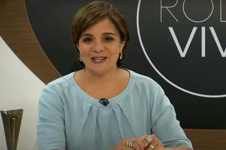A jornalista Vera Magalhães, apresentadora do Programa Roda Viva, da Tv Cultura.  Foto: Reprodução/Roda Viva