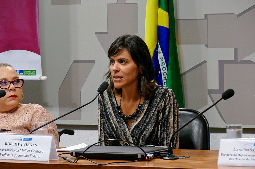 A coordenadora do Núcleo Social da Consultoria Legislativa, Roberta Viegas, representou o Senado no encontro.