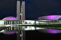 Campanha Outubro Rosa tem projeção de fotos e frases nos prédios do Congresso