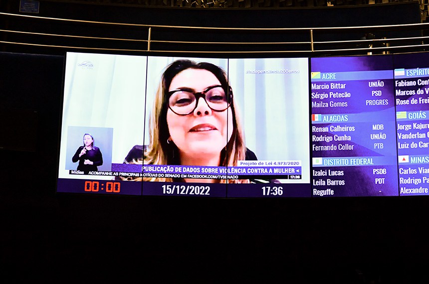 Relatora do PL 4.973/2020, senadora Leila Barros (PDT-DF), em pronunciamento via videoconferência.