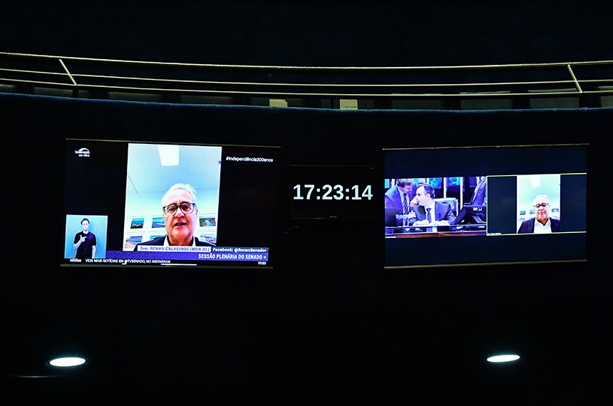 Mesa: 
presidente do Senado Federal, senador Rodrigo Pacheco (PSD-MG).