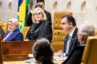 No STF, Rodrigo Pacheco diz que democracia saiu mais forte após ataques