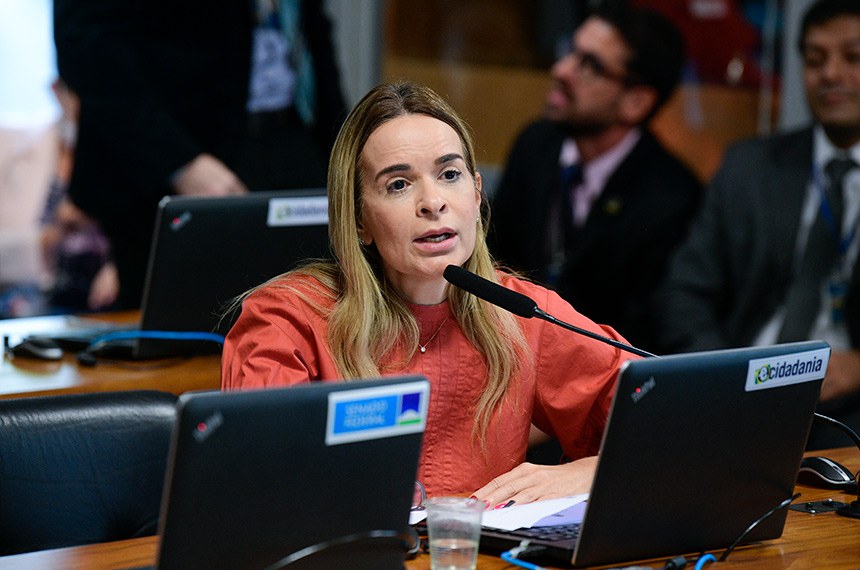 À bancada, em pronunciamento, senadora Daniella Ribeiro (PSD-PB).