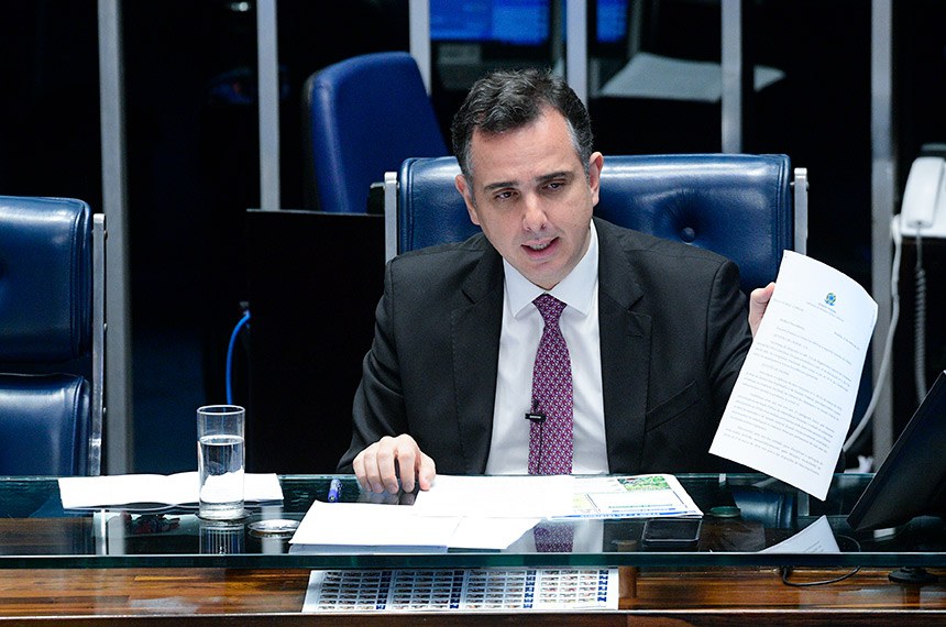 Mesa: 
presidente do Senado Federal, senador Rodrigo Pacheco (PSD-MG).