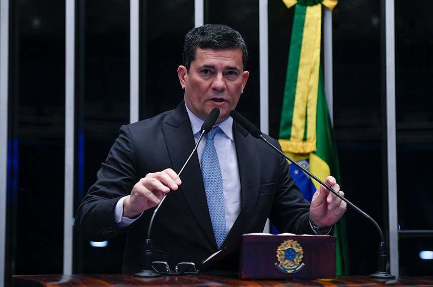 Em discurso, à tribuna, senador Sergio Moro (União-PR).