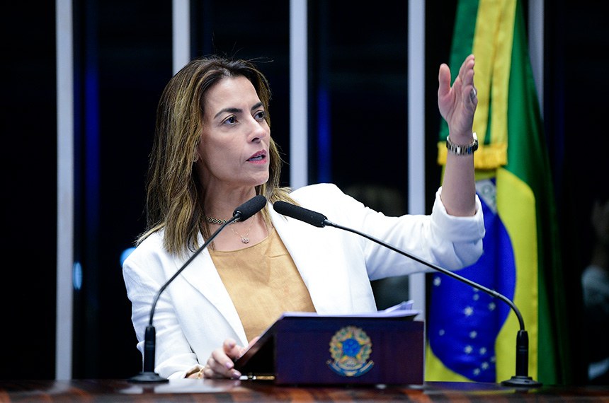 Em discurso, à tribuna, senadora Soraya Thronicke (União-MS).