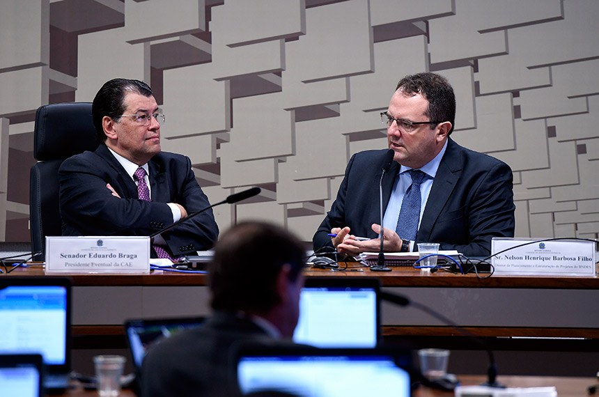 Em pronunciamento à mesa, Diretor de Planejamento e Estruturação de Projetos do BNDS, Nelson Henrique Barbosa Filho