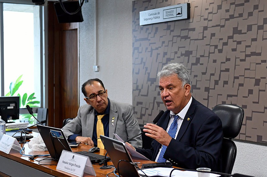 Mesa: 
vice-presidente da CSP, senador Jorge Kajuru (PSB-GO); 
presidente da CSP, senador Sérgio Petecão (PSD-AC).