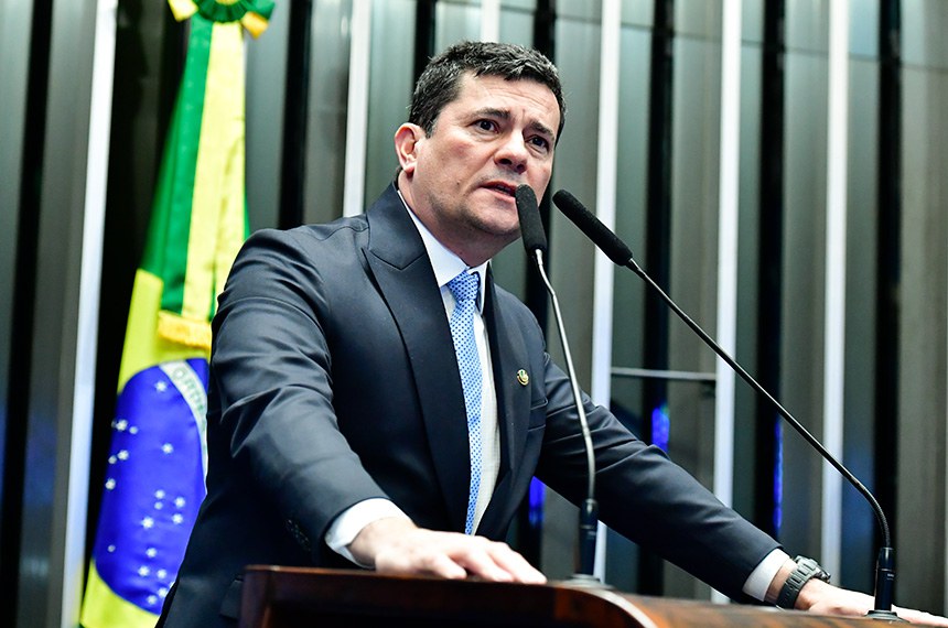 Em discurso, à tribuna, senador Sergio Moro (União-PR).