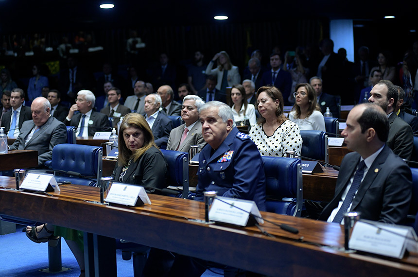 A diretora-geral do Senado, Ilana Trombka, assiste à homenagem - Foto: Geraldo Magela/Agência Senado