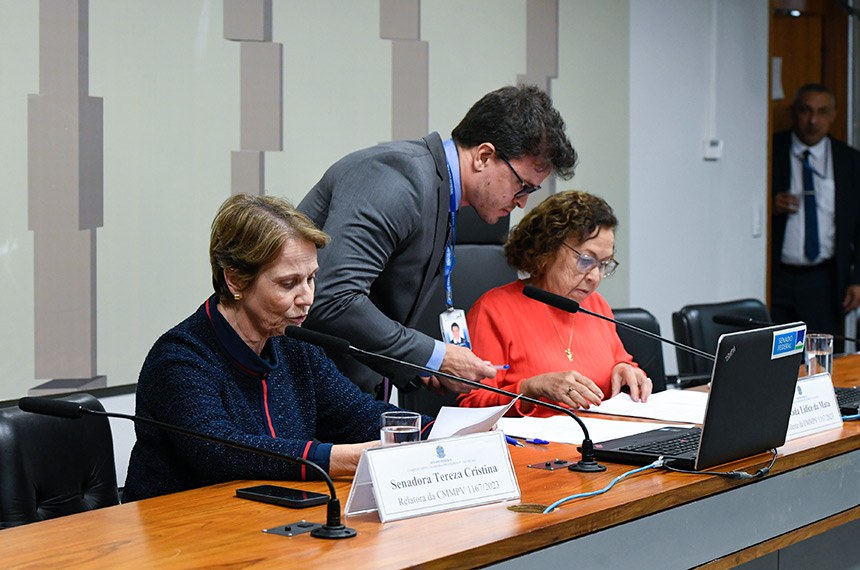 Mesa: 
relator da CMMPV 1167/2023, senadora Tereza Cristina (PP-MS);
presidente da CMMPV 1167/2023, deputada Lídice da Mata (PSB-BA).
