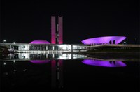 Senado se ilumina de lilás e rosa para divulgar pautas de saúde