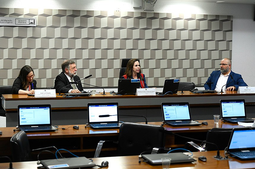 Mesa: 
coordenadora-geral da Campanha Nacional Pelo Direito à Educação, Andressa Pellanda;
presidente da CE, senador Flávio Arns (PSB-PR); 
vice-presidente da CE, senadora Professora Dorinha Seabra (União-TO);
professor da Faculdade de Educação da Universidade de São Paulo (USP) e membro do Comitê Diretivo da Campanha Nacional pelo Direito à Educação, Daniel Cara.