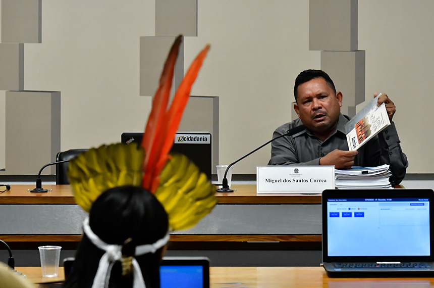 O cacique Miguel dos Santos Correa denunciou exploração de indígenas por cooperativa - Foto: Waldemir Barreto/Agência Senado