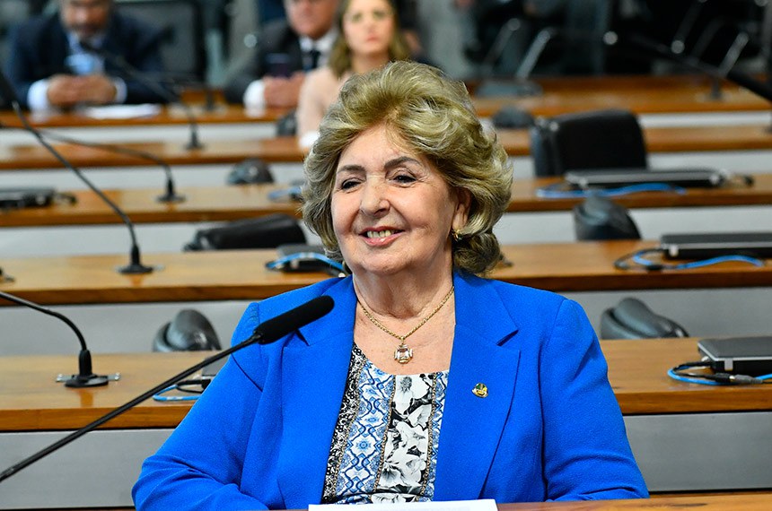 À bancada, relatora da PL 1.433/2023, senadora Ivete da Silveira (MDB-SC).