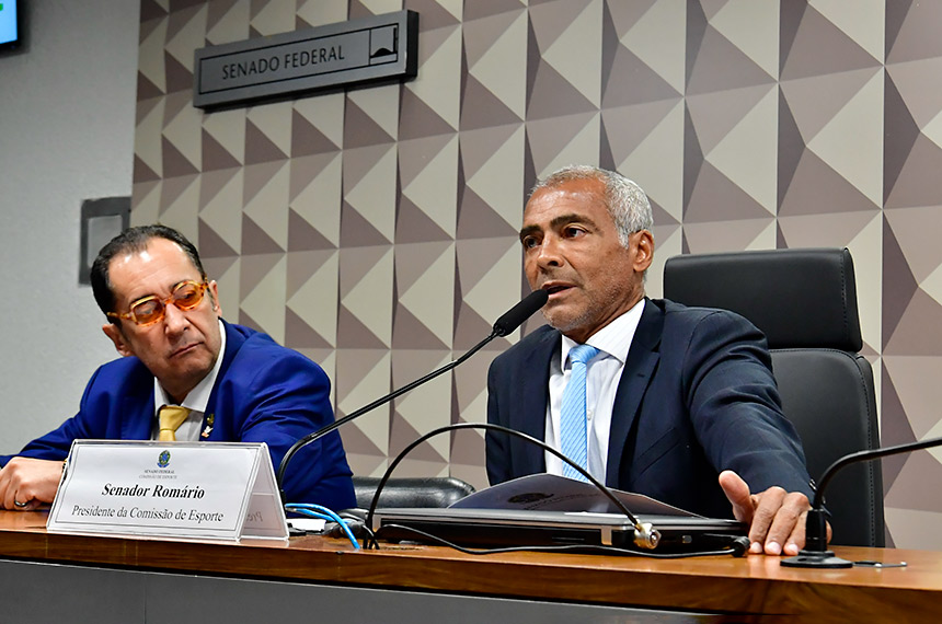Em junho, Jorge Kajuru é eleito vice e Romário, presidente da nova Comissão do Esporte - Foto: Waldemir Barreto/Agência Senado