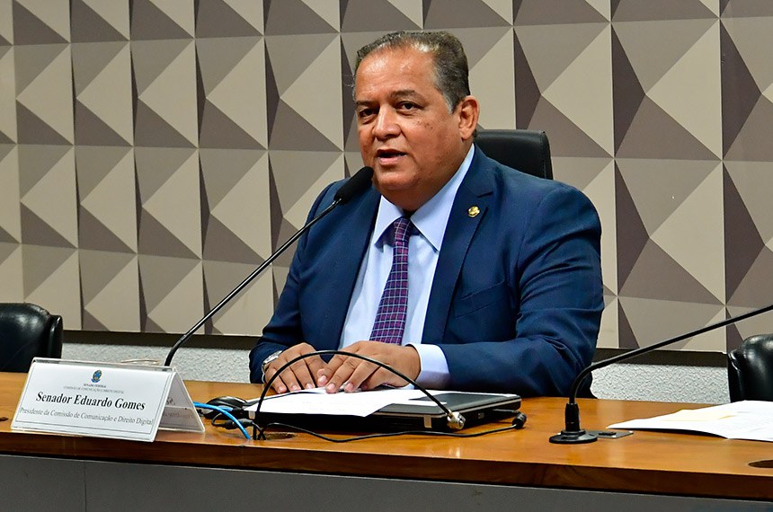Mesa:
presidente da Comissão de Comunicação e Direito Digital (CCDD), senador Eduardo Gomes (PL-TO).
