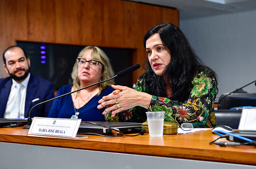 Maria José Braga representa a categoria dos jornalistas no CCS - Foto: Waldemir Barreto/Agência Senado