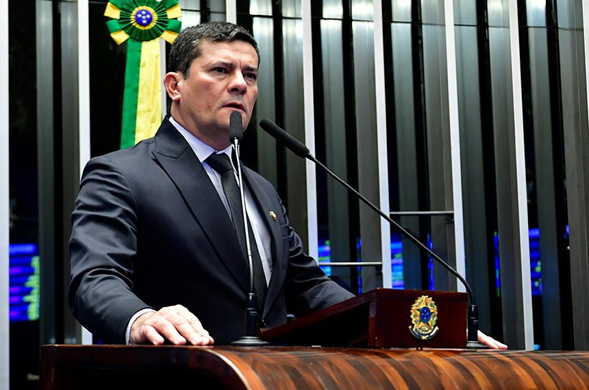 Em discurso, à tribuna, senador Sergio Moro (União-PR).
