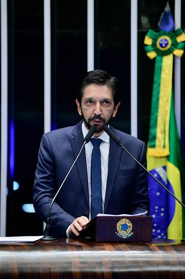 Em discurso, à tribuna, prefeito de São Paulo, Ricardo Nunes.