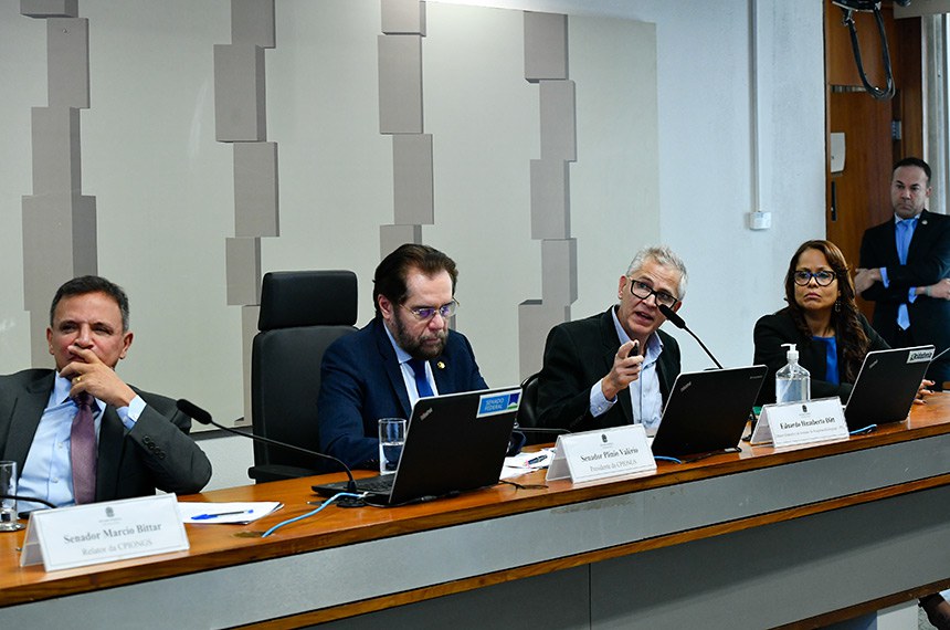 Mesa:
relator da CPIONGS, senador Marcio Bittar (União-AC);
presidente da CPIONGS, senador Plínio Valério (PSDB-AM);
diretor executivo do Instituto de Pesquisas Ecológicas (Ipê), Eduardo Humberto Ditt;