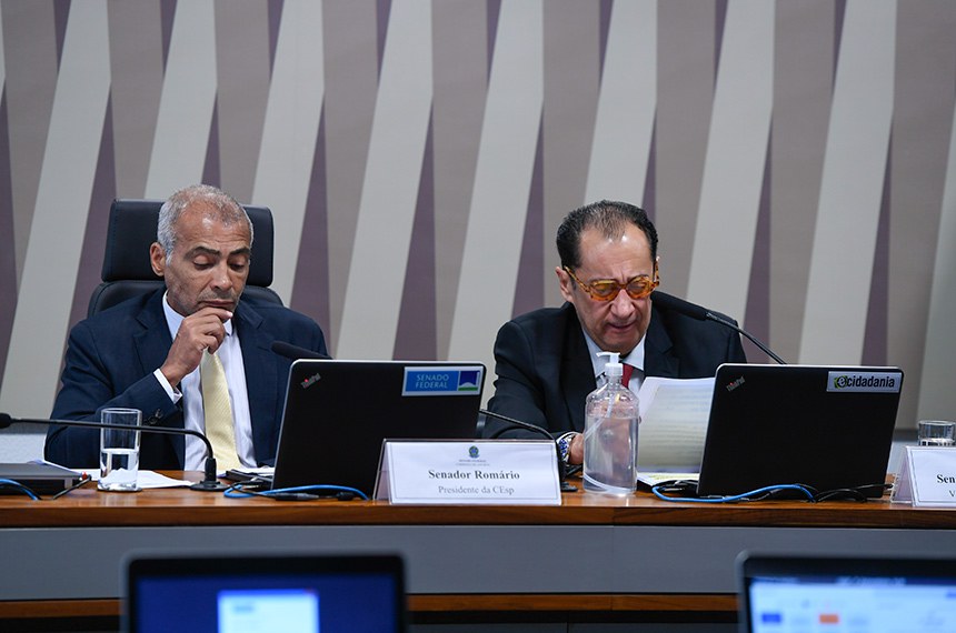 Mesa: 
presidente da CEsp, senador Romário (PL-RJ); 
vice-presidente da CEsp, senador Jorge Kajuru (PSB-GO).