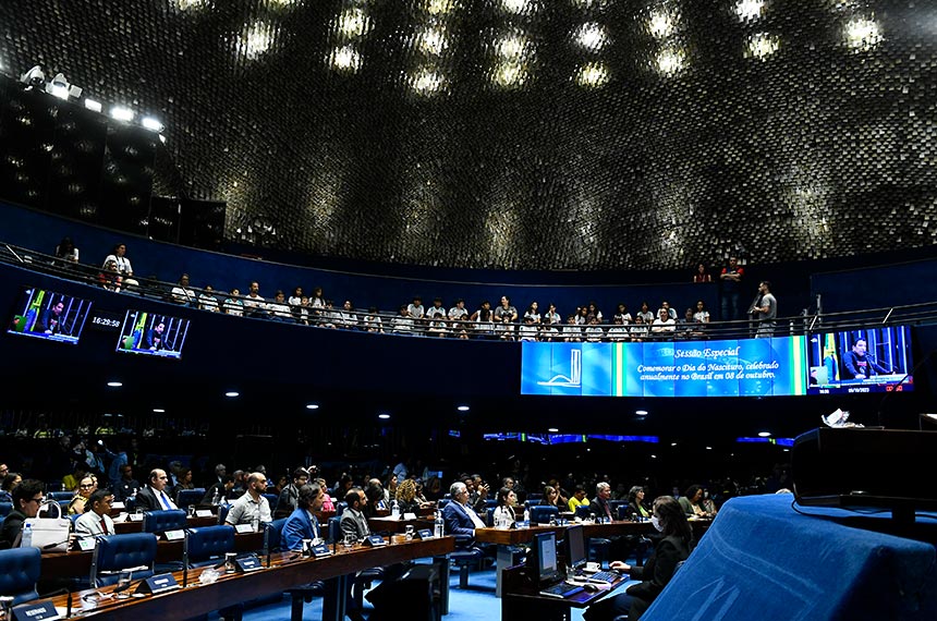 Público também ocupou as galerias do Plenário para acompanhar a sessão - Foto: Roque de Sá/Agência Senado