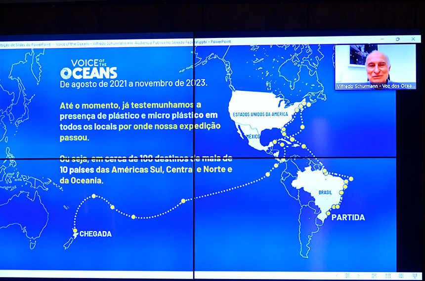 Painel exibe vídeo.