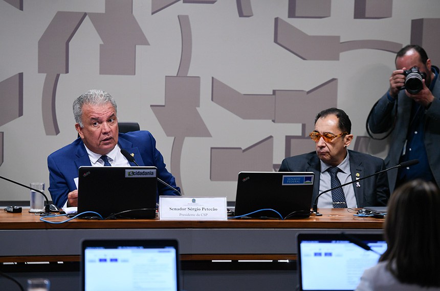 Mesa: 
presidente da CSP, senador Sérgio Petecão (PSD-AC); 
vice-presidente da CSP, senador Jorge Kajuru (PSB-GO).