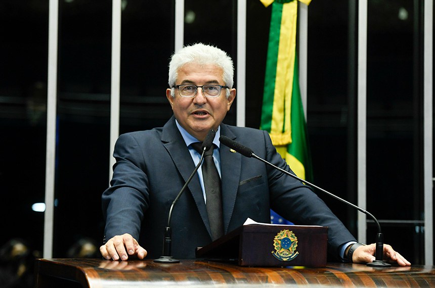 À tribuna, em discurso, senador Astronauta Marcos Pontes (PL-SP).