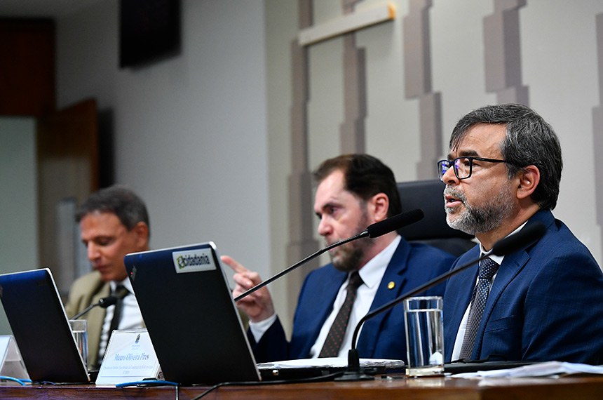 Mesa: 
relator da CPIONGS, senador Marcio Bittar (União-AC); 
presidente da CPIONGS, senador Plínio Valério (PSDB-AM); 
presidente do Instituto Chico Mendes de Conservação da Biodiversidade (ICMBio), Mauro Oliveira Pires.