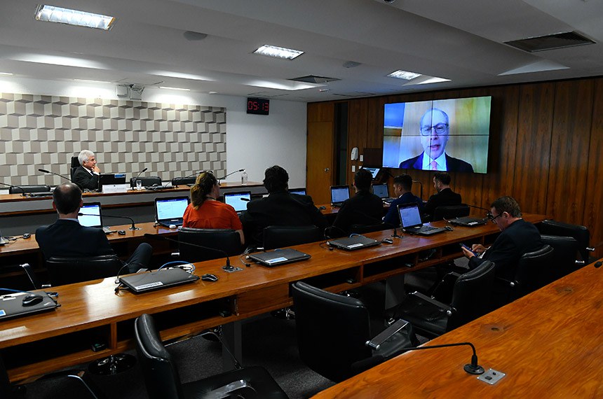 No painel, diretor da Confederação Israelita do Brasil (Conib) e conselheiro da União Brasileiro Israelita do Bem-Estar Social (Unibes), Luiz Kignel, em pronunciamento via videoconferência.