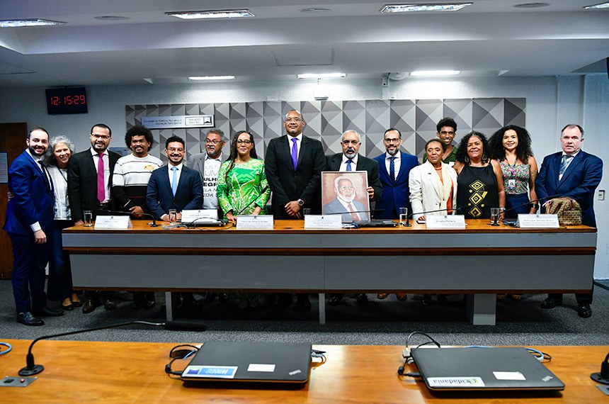 Participam: 
doutor e mestre em Direito Público pela Universidade do Estado do Rio de Janeiro (UERJ), Wallace Corbo; 
promotora de Justiça do Estado da Bahia, Lívia Sant’Anna Vaz; 
defensor Público Federal e doutorando em Direito, Estado e Constituição pela Universidade de Brasília, César de Oliveira Gomes; 
presidente da CDH, senador Paulo Paim (PT-RS); 
professor da Faculdade de Direito da Universidade de Brasília e doutor em Direito, Estado e Constituição, Douglas Pinheiro; 
advogada, coordenadora da Associação Brasileira de Juristas pela Democracia (ABJD), membra da Frente de Mulheres Negras do Distrito Federal e Entorno, Vera Lúcia Santana de Araújo. 