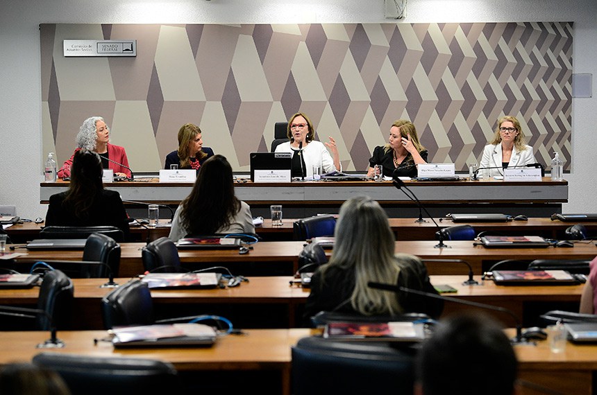 Mesa: 
diretora da Secretaria de Comunicação do Senado Federal, Érica Jandira Ceolin;
diretora-geral do Senado Federal, Ilana Trombka;
presidente eventual da CAS, senadora Zenaide Maia (PSD-RN);
diretora da Secretaria de Transparência do Senado Federal, Elga Mara Teixeira Lopes;
especialista em Proteção Social do Banco Mundial, Rovane Battaglin Schwengber.