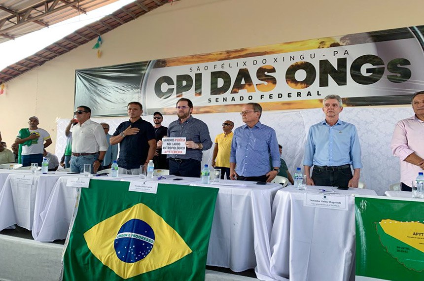 Mesa: 
senador Hamilton Mourão (Republicanos-RS); 
relator da CPIONGS, senador Marcio Bittar (União-AC); 
presidente da CPIONGS, senador Plínio Valério (PSDB-AM); 
senador Zequinha Marinho (Podemos-PA); 
vice-presidente da CPIONGS, senador Jaime Bagattoli (PL-RO).