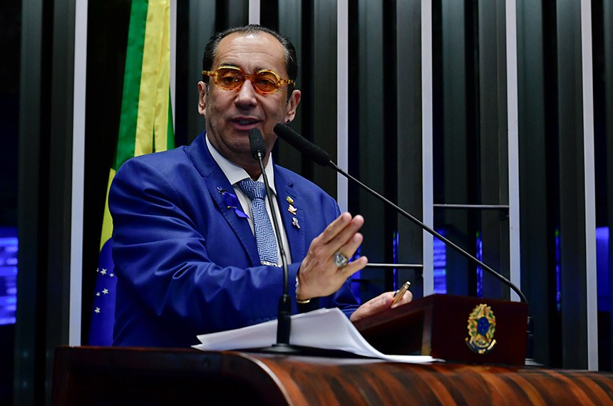 Em discurso, à tribuna, senador Jorge Kajuru (PSB-GO).
