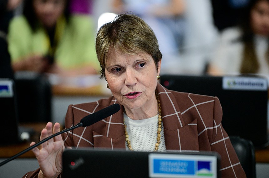 Em pronunciamento, à bancada, relatora das emendas PL 3.020/2020, senadora Tereza Cristina (PP-MS).