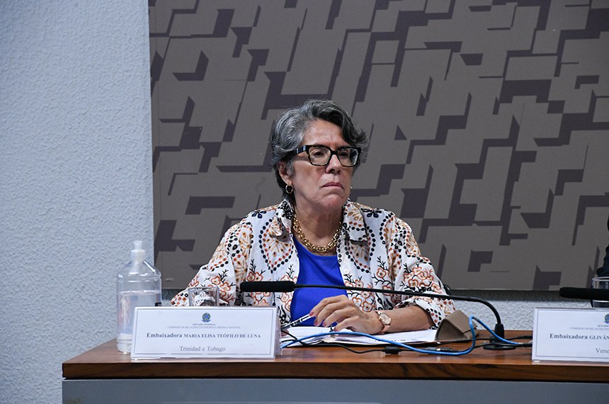 Mesa: 
indicada para exercer o cargo de embaixadora do Brasil na República de Trinidad e Tobago, Maria Elisa Teófilo de Luna (MSF 75/2023).
